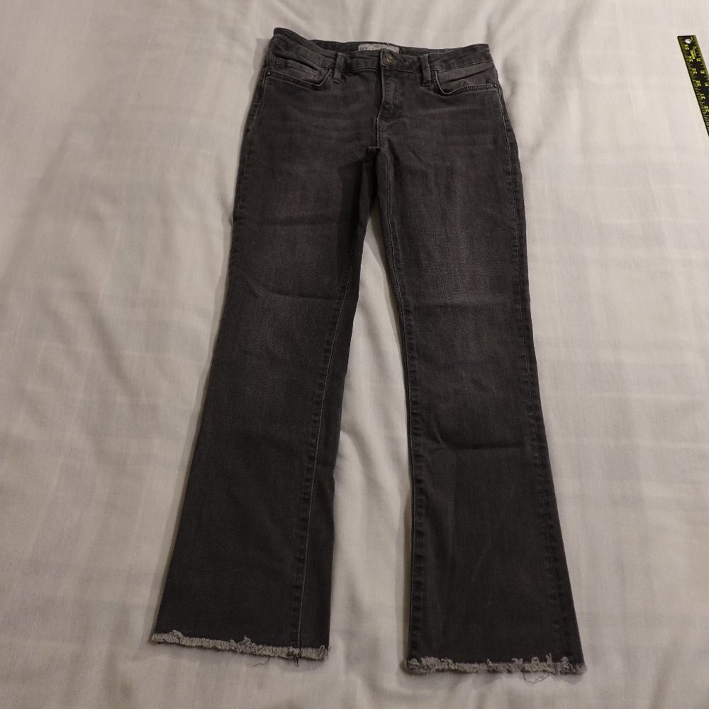 Free People‎ jeans Slim Crop w/ raw hems women's 27 charcoal gray